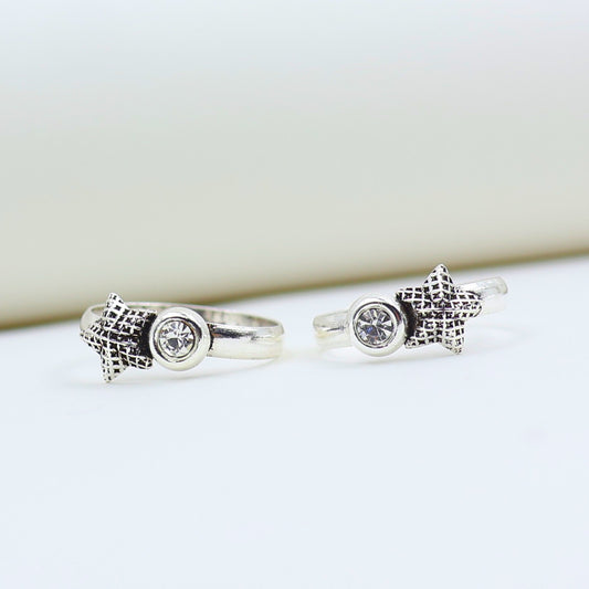 925 Silver Star Fancy Toe Ring Bichhiya