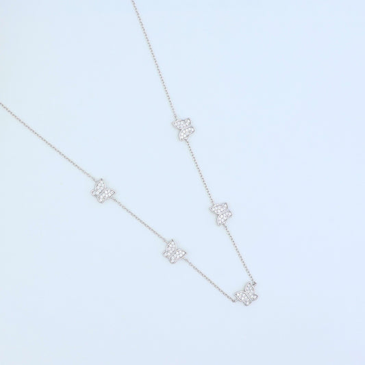 Silver Butterfly Twinkling Fancy  women neck wear 925 DC -83,91
