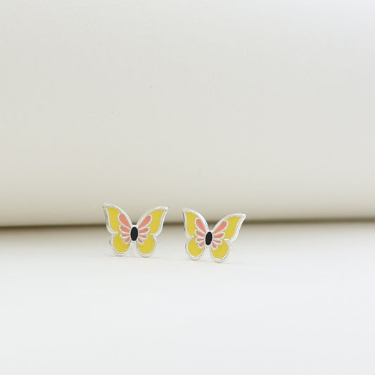 925 Silver Butterfly Flutter Stud Earrings kids