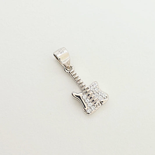 925 Sterling  Silver Guitar Pendant