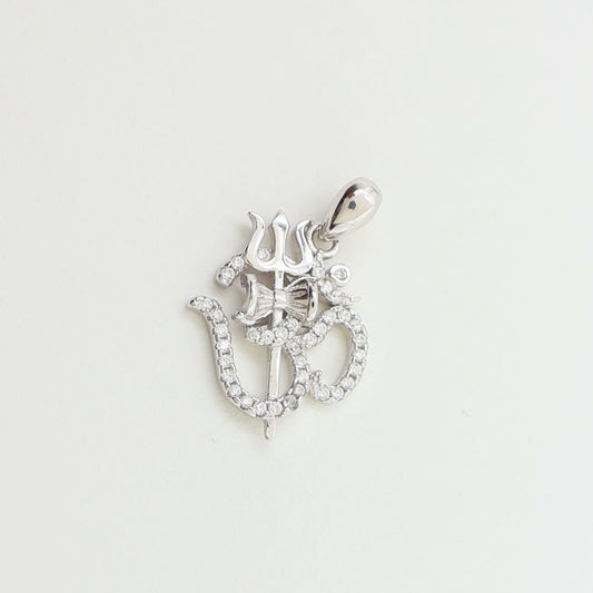 925 Silver Religious Jewellery Om Trishul Om Locket