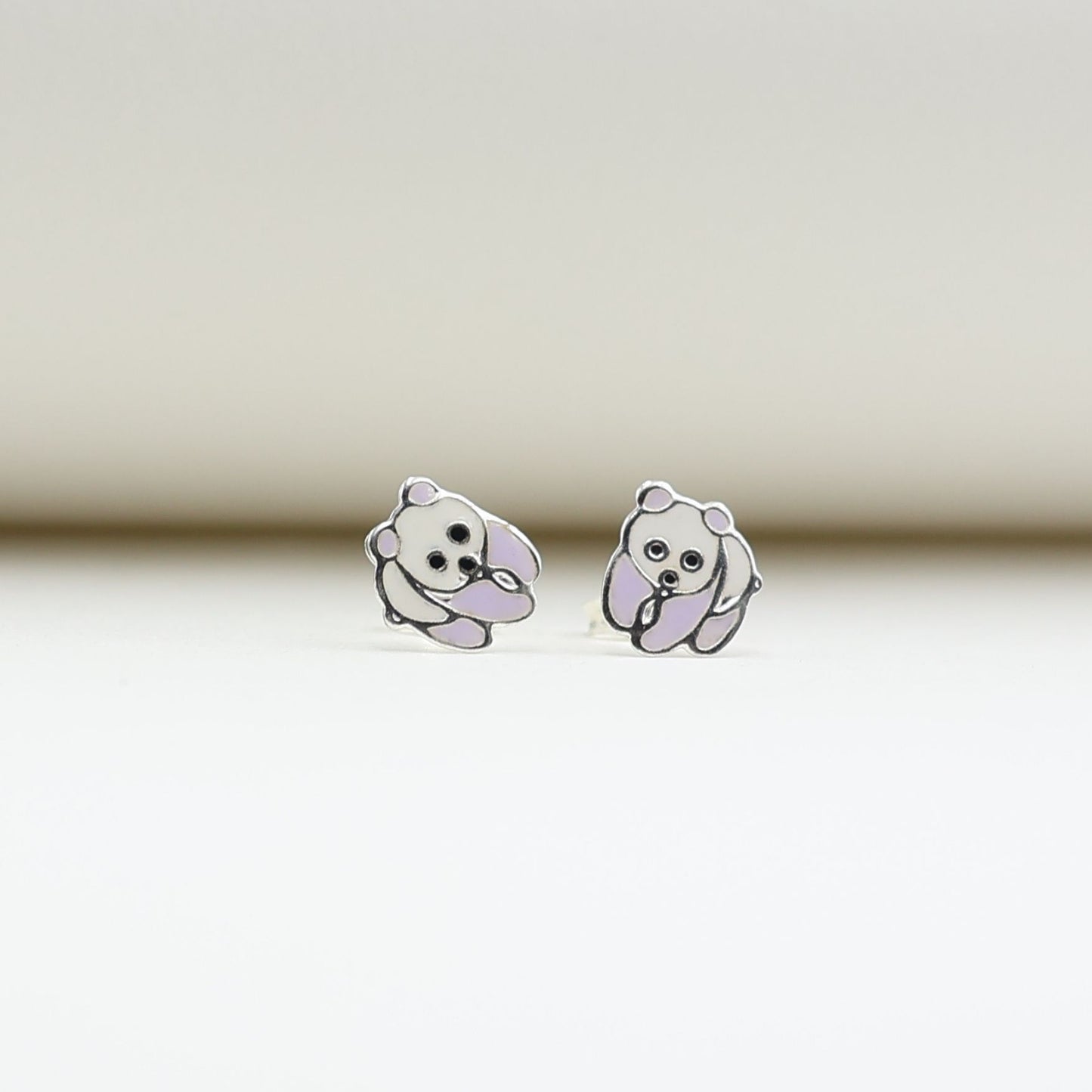 925 Silver Kids Teddy Bear Stud Earrings