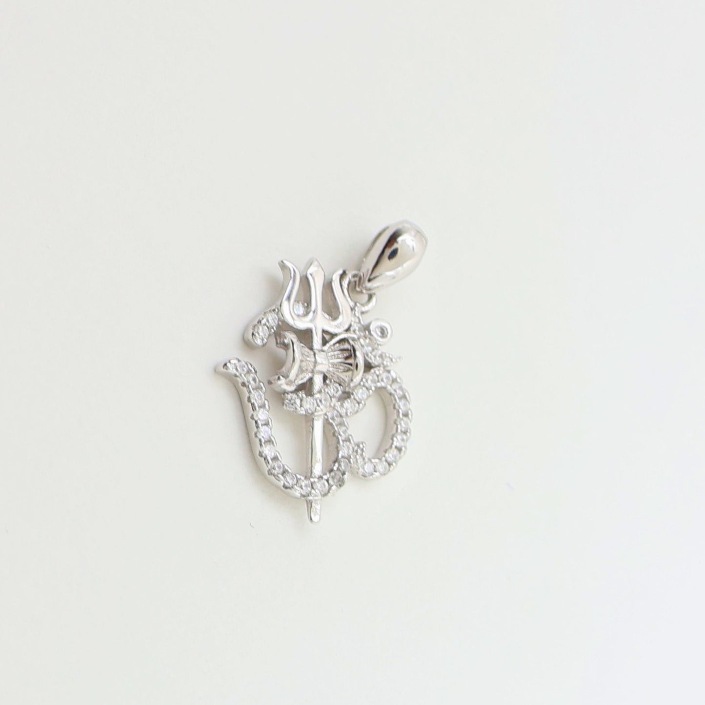 925 Silver Religious Jewellery Om Trishul Om Locket