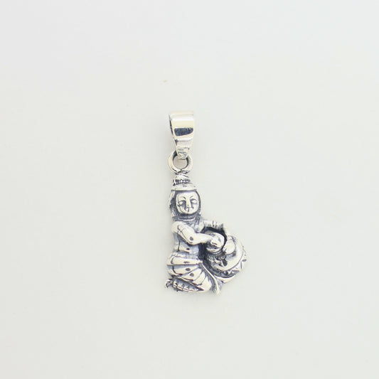 925 Sterling Silver Oxidized Bal Gopal Pendant