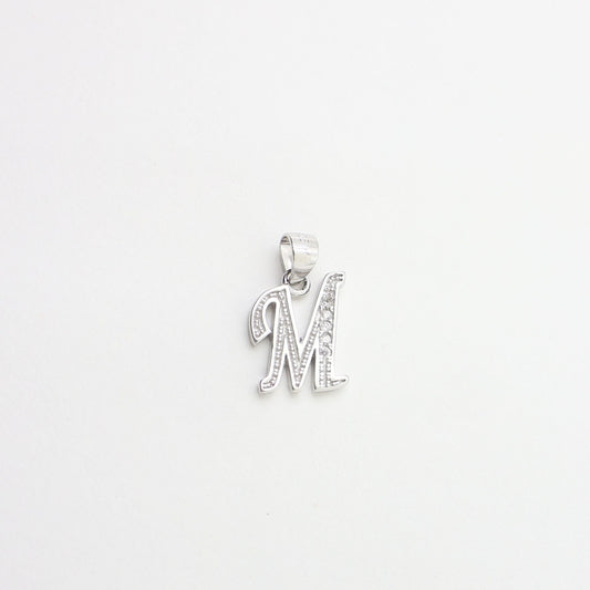 925 Sterling Silver Alphabet "M"