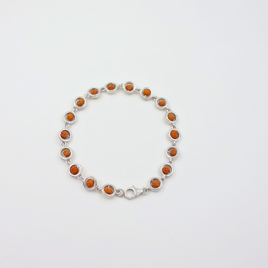 Rudraksha Mens Bracelet Silver 925