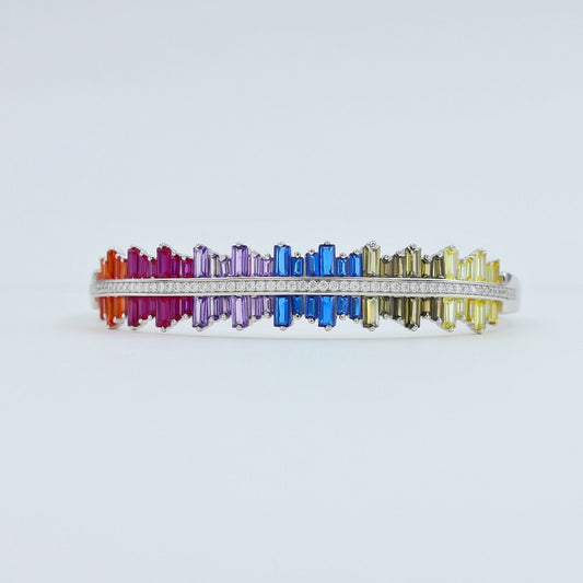 Colourful 925 Silver Kada
