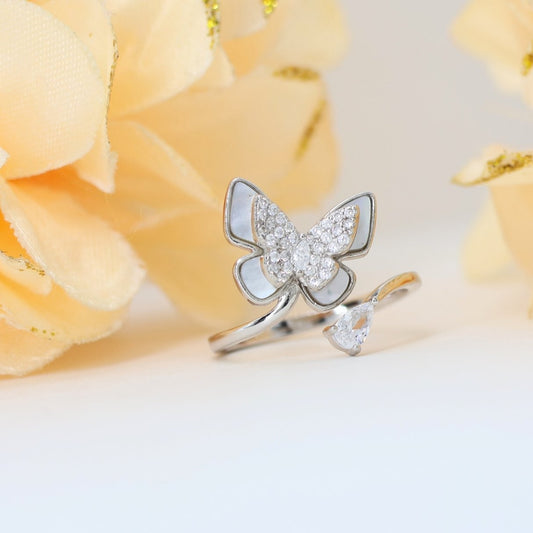 Butterfly Silver ring 925(adjustable ring)