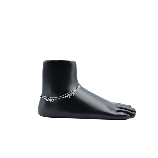 925 Silver Flower Anklet