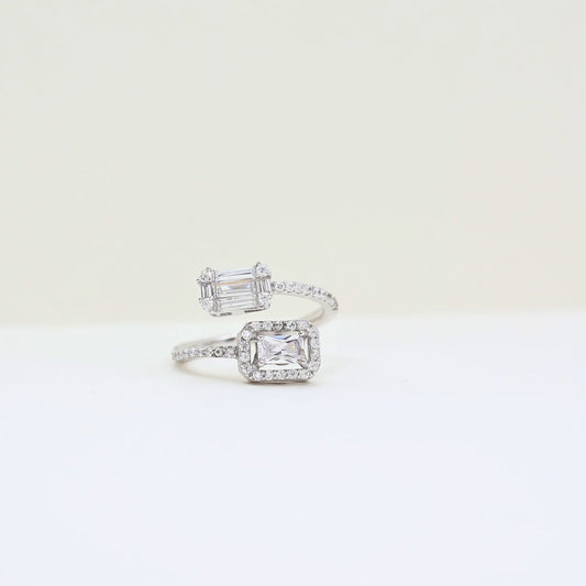 Shimmering fancy rings Silver ring (adjustable ring)925