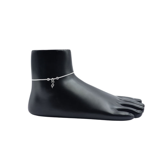 925 Silver Arboreal leaf Anklet