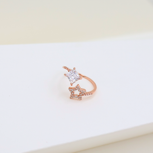 Allure Rosegold finishing silver ring (adjustable ring)925