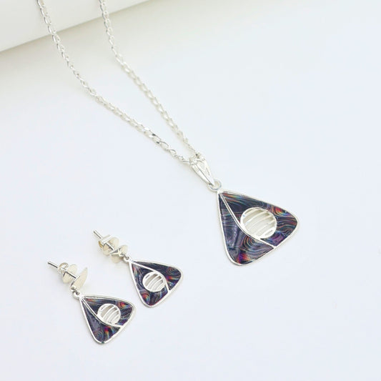 925 Silver Unique Pendant Set