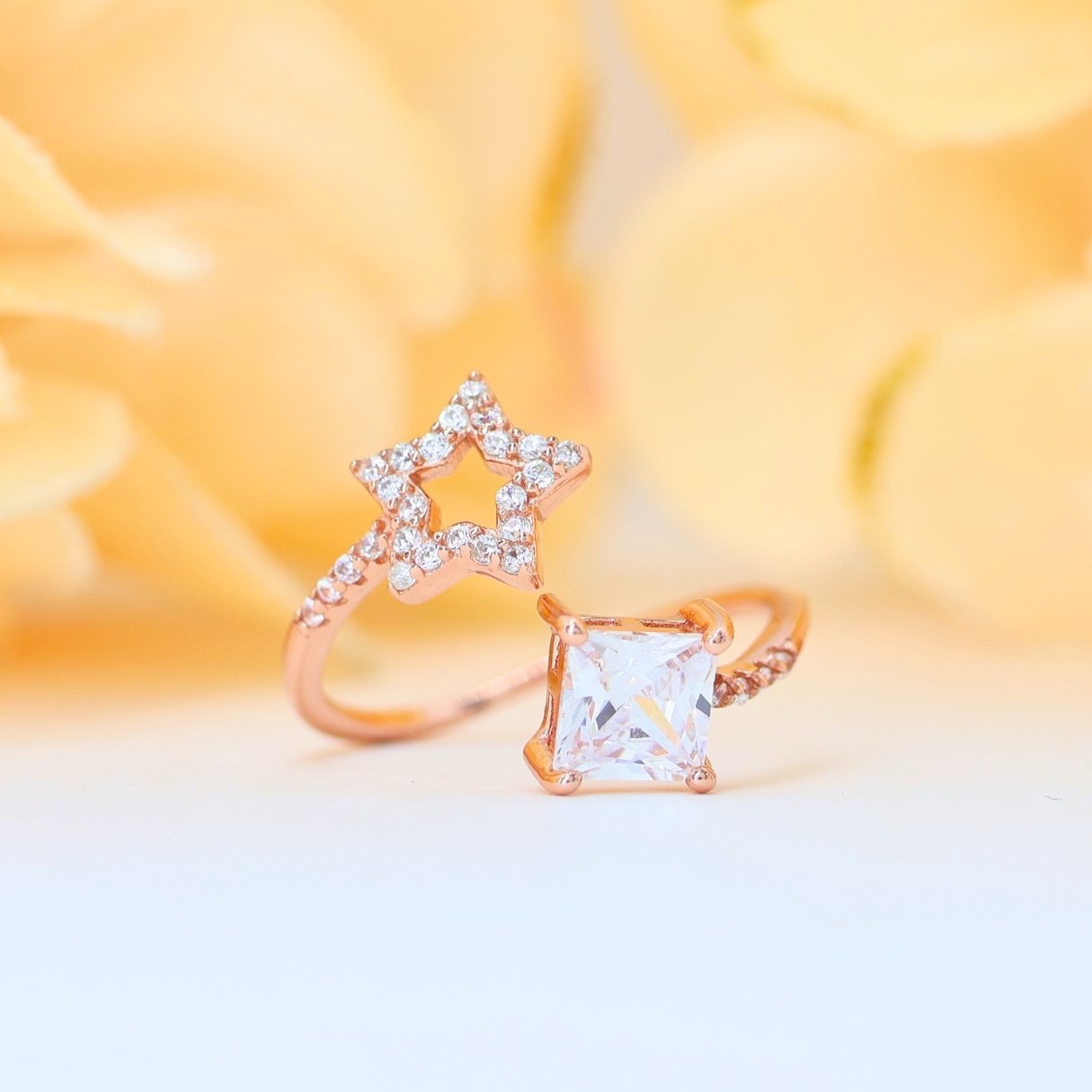 Allure Rosegold finishing silver ring (adjustable ring)925