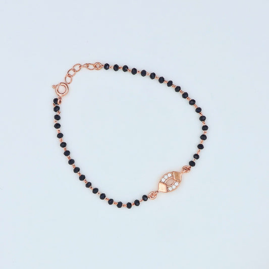 Rose Gold Mangalsutra Bracelet 925 Silver