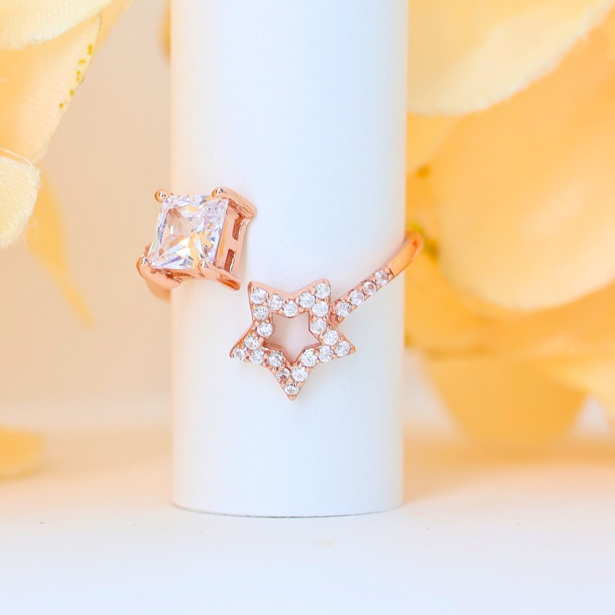 Allure Rosegold finishing silver ring (adjustable ring)925