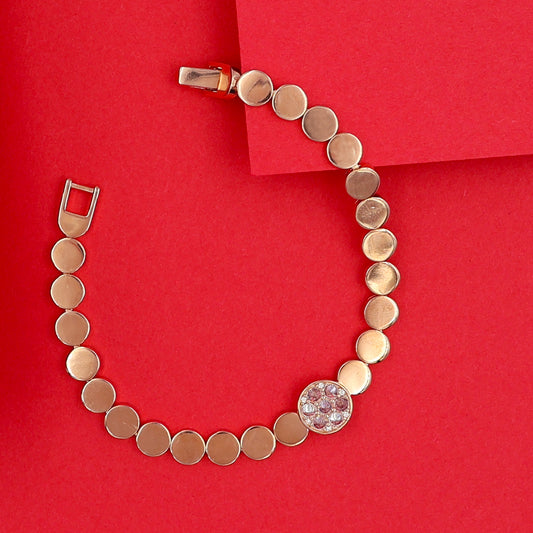 Rose Gold Finishing Warrior Mode Bracelet 925 silver