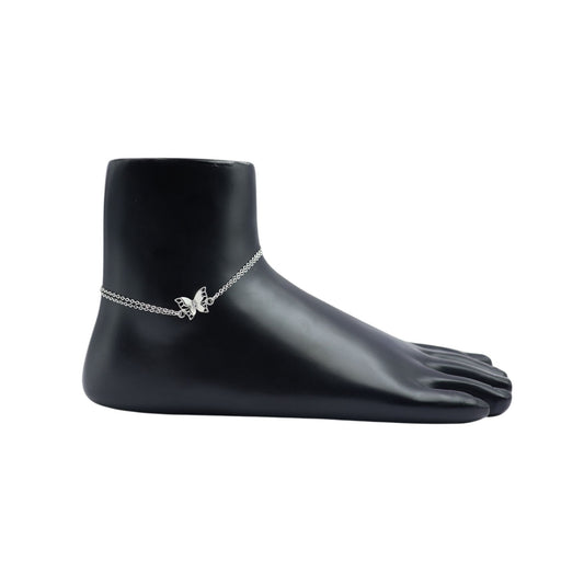 925 Silver Butterfly Single Anklet
