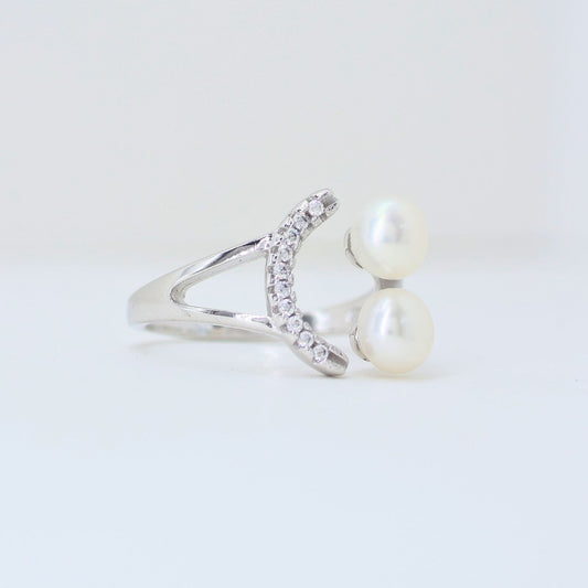 Allure pearls Silver ring (adjustable ring)925