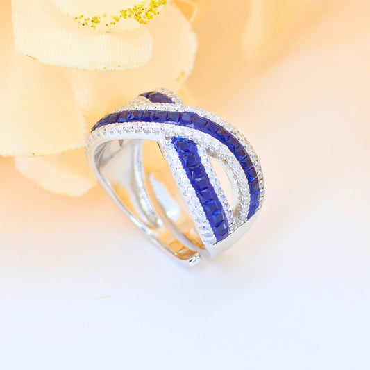 Twinkling Fancy Silver Ring (adjustable ring)925