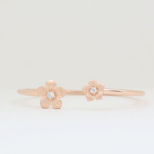 Rose Gold flower 925 Silver Kada