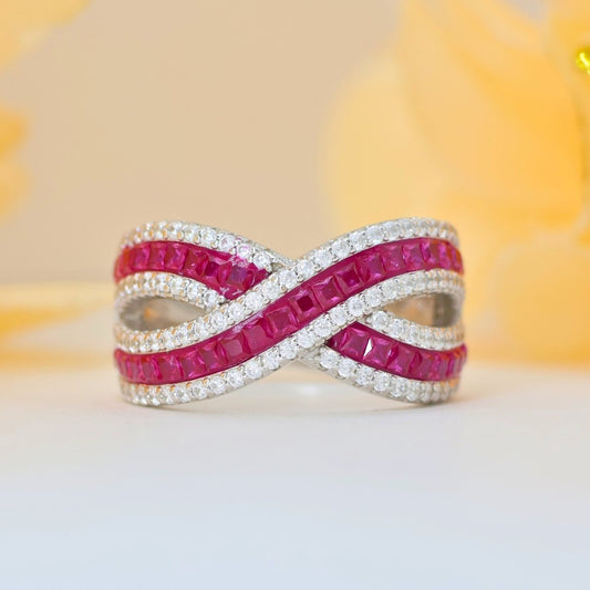 Twinkling Fancy Silver Ring (adjustable ring)925