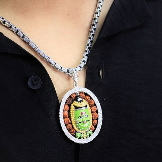 Silver Mahakal Pendant Ujjain Mahakaleshwar (only Gents pendant) 925