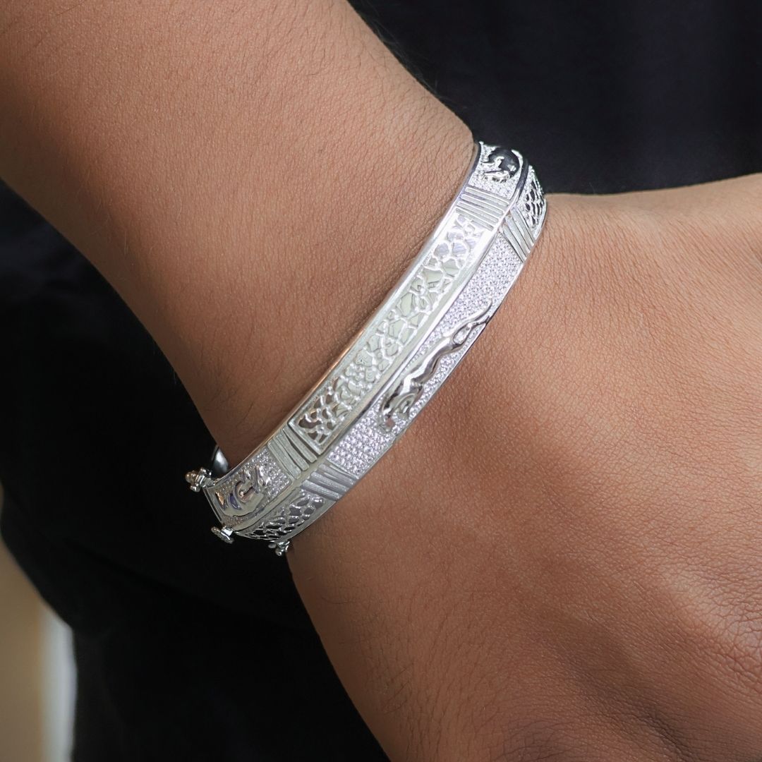 Fancy Mens kada silver 925