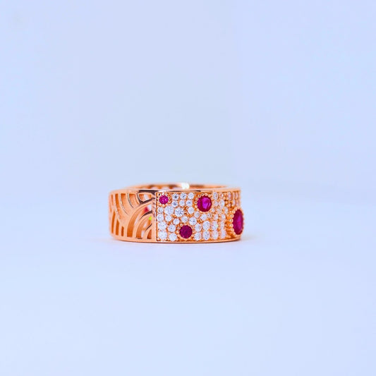 Rosegold finishing silver ring (adjustable ring) 925