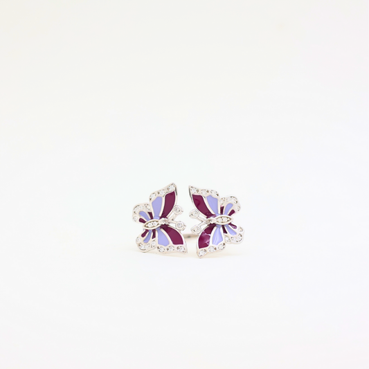 Butterfly silver ring (adjustable ring)925