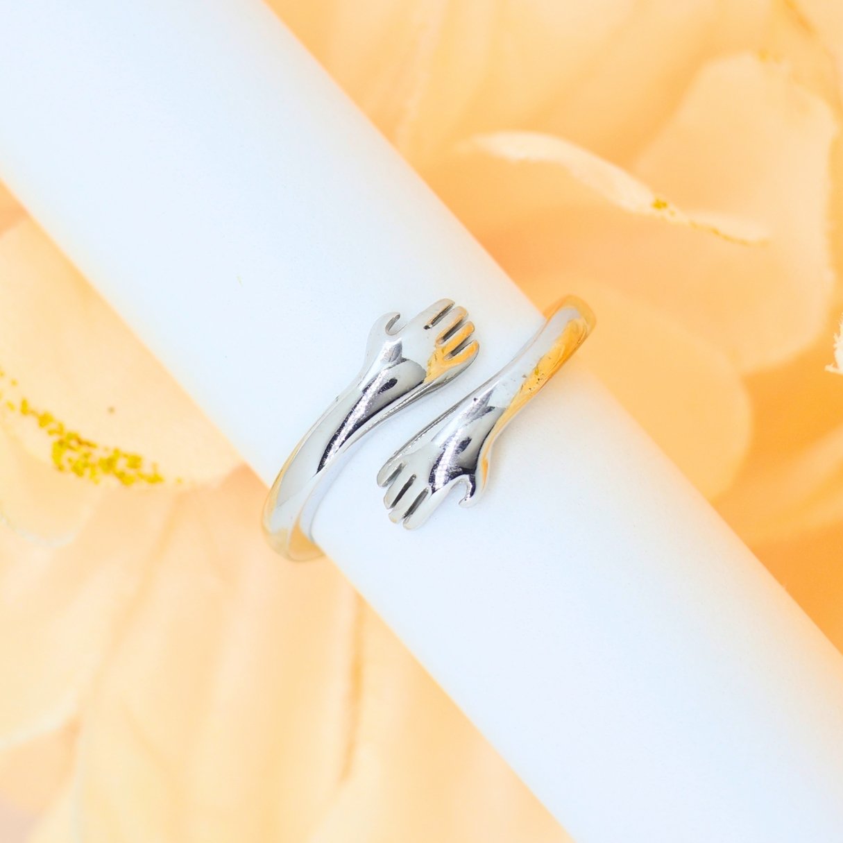Hug silver ring (adjustable ring)925