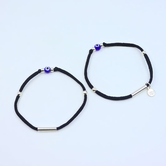 Evil Eye Black Thread Anklet 925