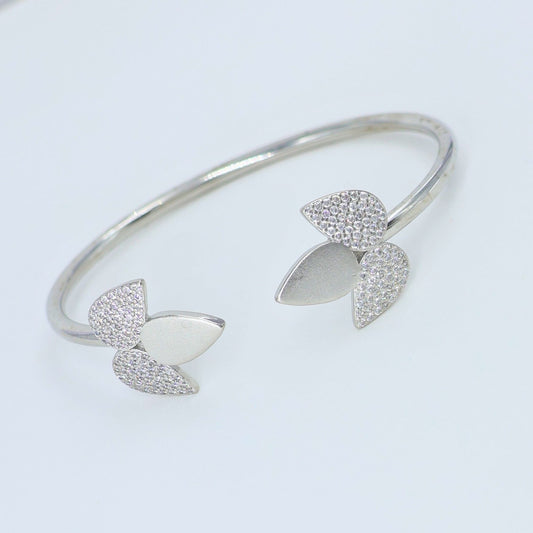 Floral 925  Silver Kada