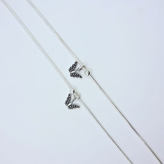 Silver Butterfly Anklet 925
