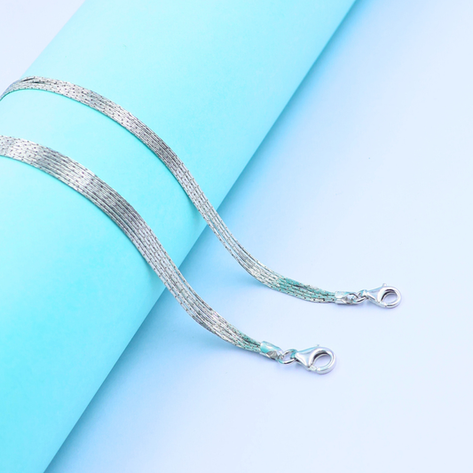 Silver Warrior Mode 5 Layer  Bracelet 925